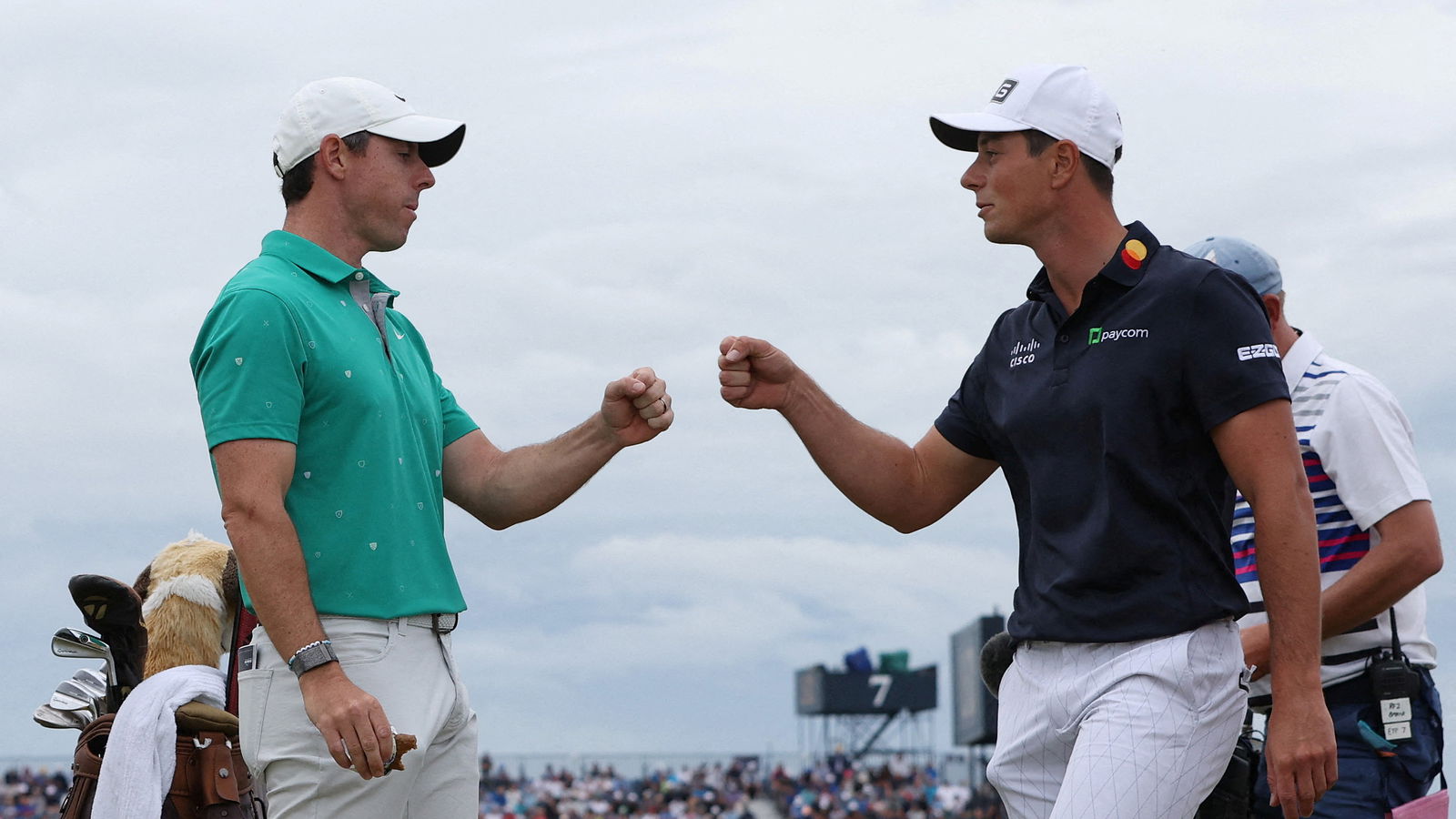 The Open: When do Rory McIlroy and Viktor Hovland tee off in the final round?